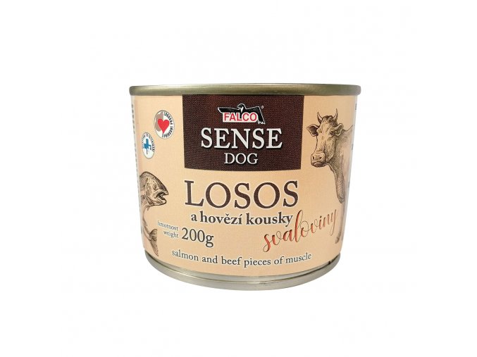 FALCO SENSE DOG losos a hovězí 200g