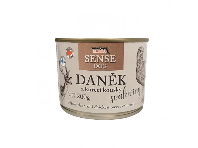 FALCO SENSE DOG daněk a kuře 200g