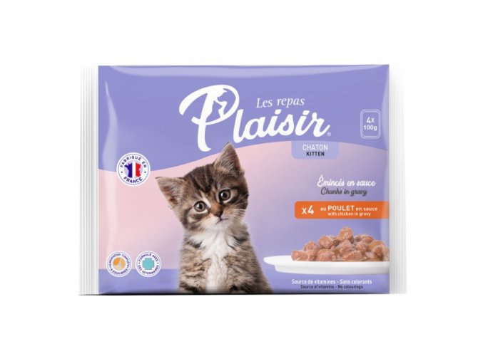 Plaisir cat Kapsa Multipack pro koťata kuřecí 4x100g