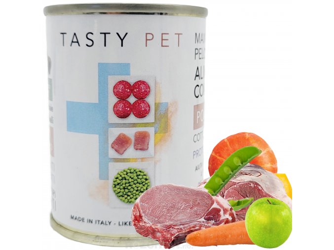 tasty-pet-premium-konzerva-pro-kocky-jehneci-veprove-nature-masove-kulicky-130ghr