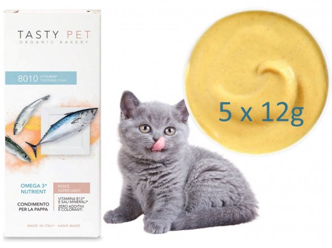 TASTY PET Vitamínový proteinový drink pro kočky s rybou 5 x 12g