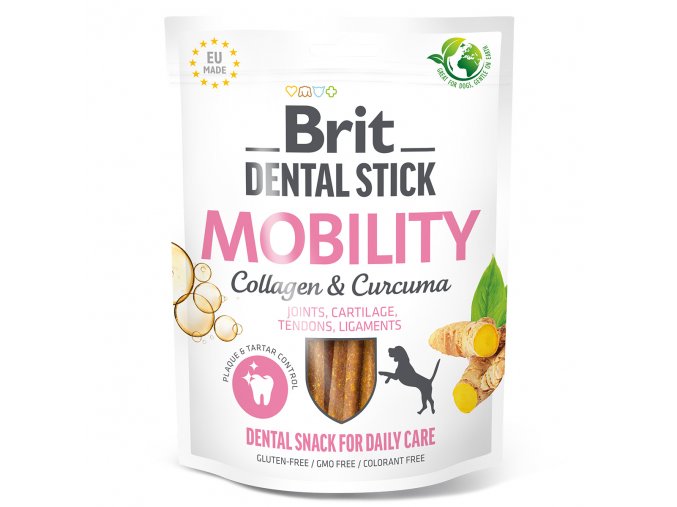 Brit Dental Stick Mobility with Curcuma & Collagen 7 ks