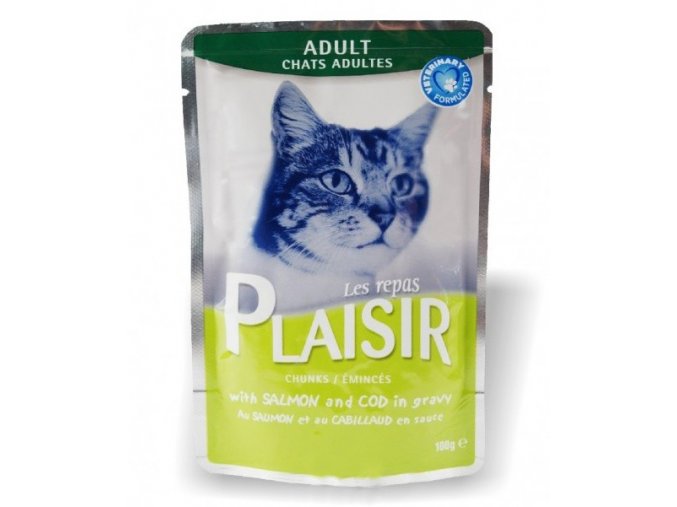 Plaisir Cat kapsička losos + treska 100g