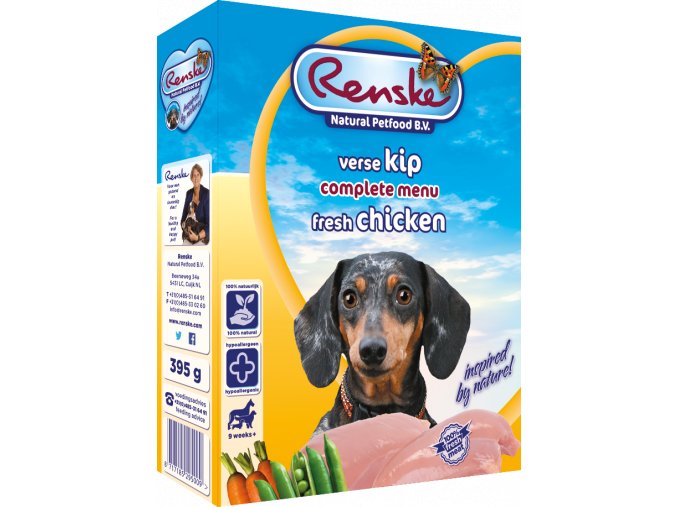 renske fresh menu dog 395g adult kureci