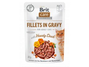 Brit Care Cat Fillets in Gravy with Hearty Duck 85g