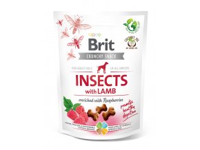 Brit Care Dog Crunchy Cracker Insects with Lamb enriched with Raspberries 200g