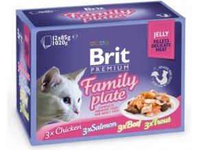 Brit Premium Cat Delicate Fillets in Jelly Family Plate 1020g (12x85g)