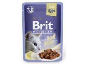 Brit Premium Cat Delicate Fillets in Jelly with Beef 85g