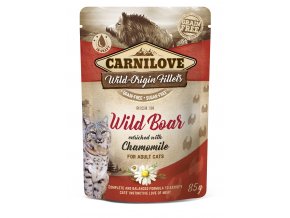 Carnilove Cat Pouch Rich in Wild Boar Enriched with Chamomile 85g