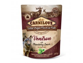 Carnilove Dog Pouch Paté Venison with Strawberry Leaves 300g