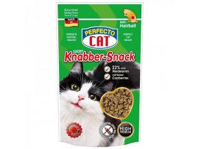 Perfecto Cat Lucky Knabber-Snack s Jehněčím a brusinkami - Anti-Hairball 50g