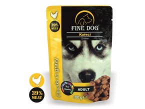 Fine Dog kapsička Adult kuřecí v omáčce 100g