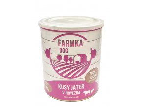 FARMKA DOG masová konzerva s játry 800g