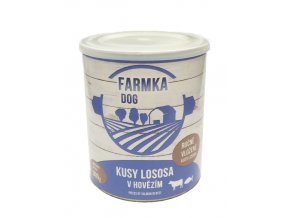 FARMKA DOG masová konzerva s lososem 800g