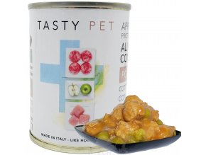 tasty-pet-premium-konzerva-pro-kocky-kureci-veprove-sensitive-masove-kulicky-130g