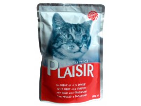 Plaisir Cat kapsička hovězí + krůtí 100g