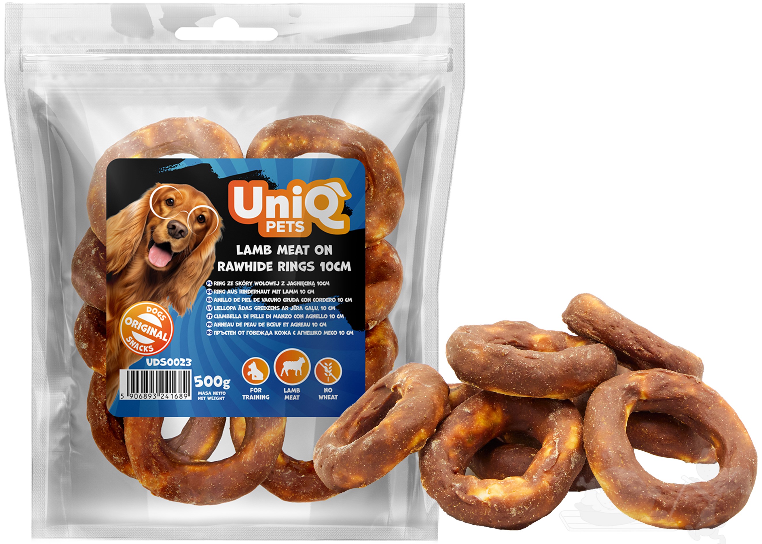UNIQ PETS Donuty s jehněčím masem 500g (5ks)10cm