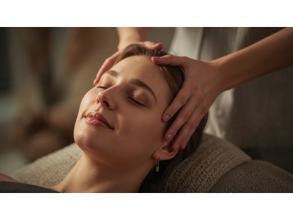 Lucid Origin a cinematic photo of a serene Ajurvdsk head massa 0