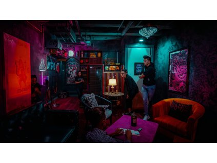 Lucid Origin professional photo of an escape room with multipl 4