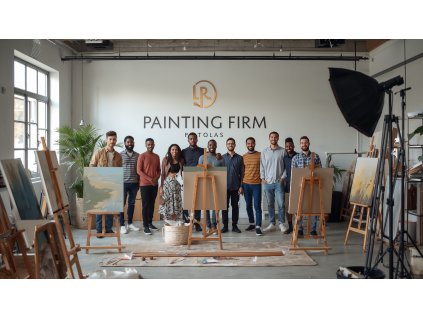 Lucid Origin professional photo of a workshop for a painting f 6