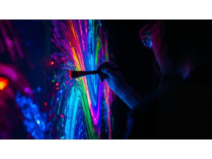 Lucid Origin professional photo of a person holding a brush an 3