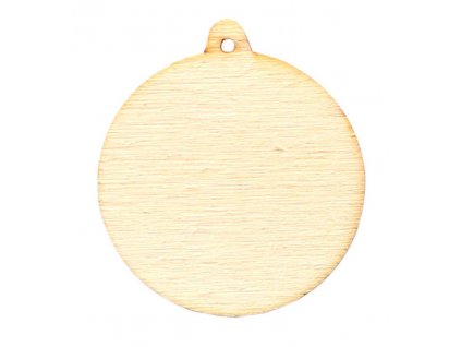 Dřevěný výsek - baňka 5 x 7 cm