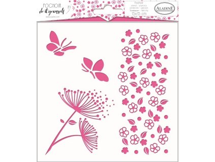 vyr 1299 sablona aladine 15 x 15 cm kyticky