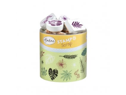 razitka stampo scrap tropicke listy