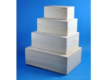 vyr 14971drevene krabicky obdelnik sada 4 kusy