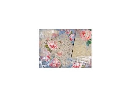 Papír rýžový na decoupage A4 - Romantické psaní