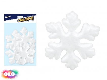 8882332 Vločka 7,5cm 6ks polystyren