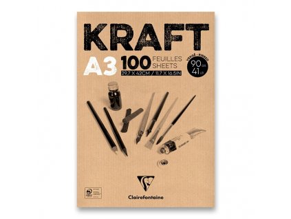 Skicák hnědý kraft 9654600 A3 100listů 1