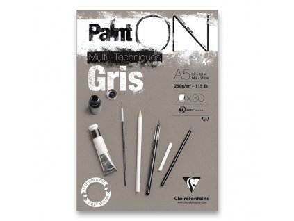 Skicák Gris šedý 9758080 A5 30listů 1