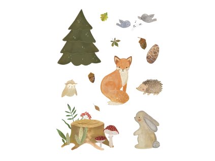 Plátno Život v lese