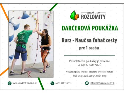 DARČEKOVÁ POUKÁŽKA Nauč sa ťahať 1 osoba