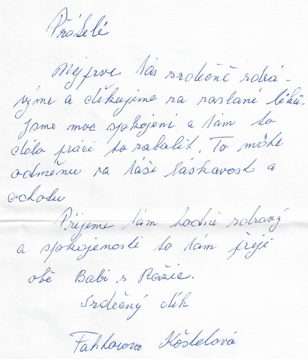 Dopisy od zákazníků