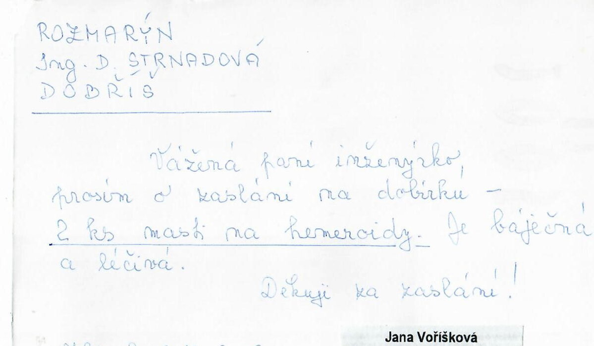 Dopisy od zákazníků