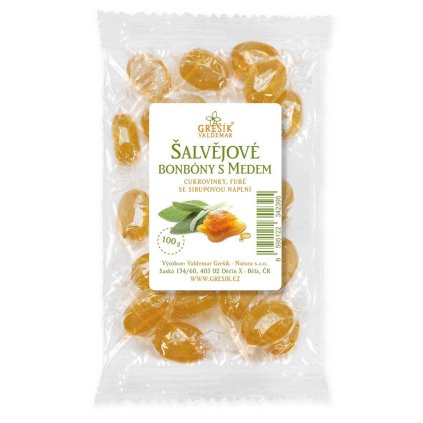 Šalvějové bonbóny s medem 100g