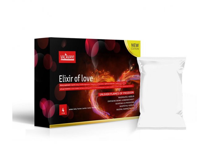 ELIXIR OF LOVE 4 SÁČKY (Á 5.28MG) ROZPUSTNÉ AFRODIZIAKUM PRO MUŽE I ŽENY