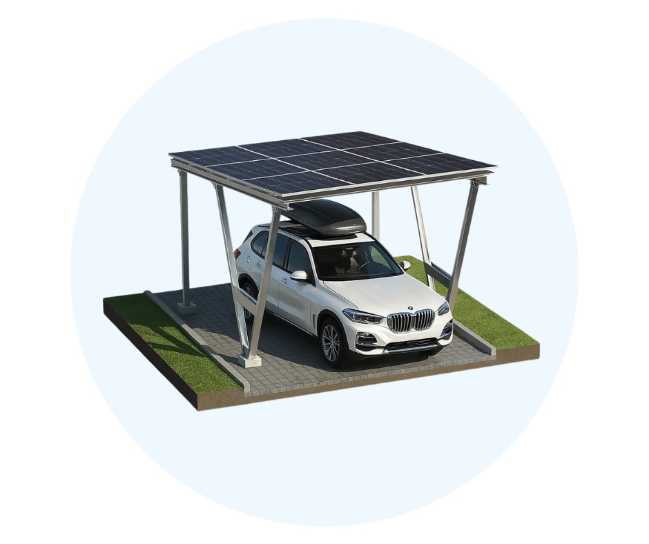 Solární carporty – moderní zastřešení s výrobou vlastní energie