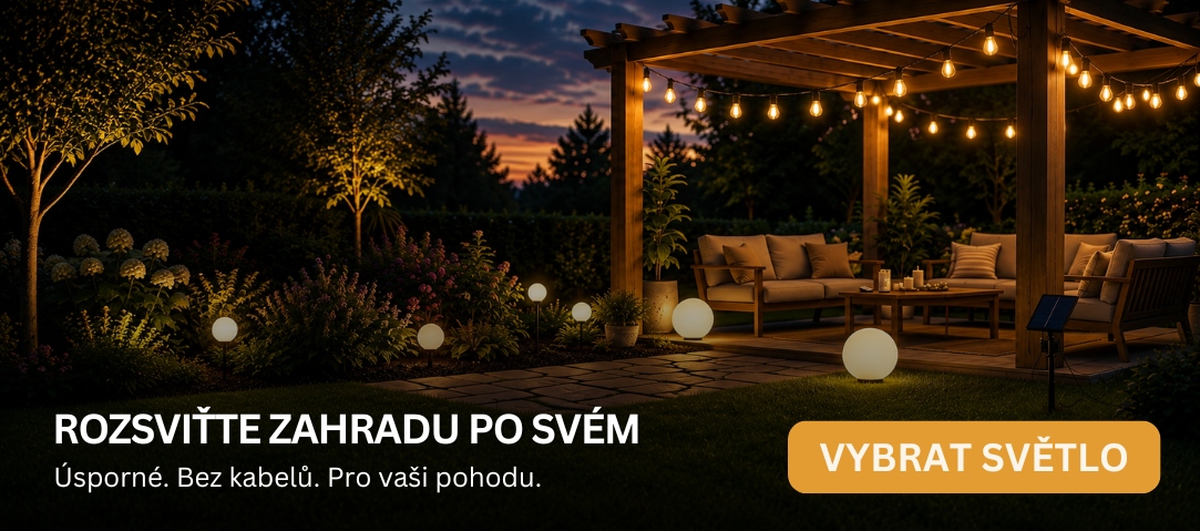 Rozsviťte svou zahradu, terasu, pergolu nebo chodník stylově a bez zbytečných kabelů.