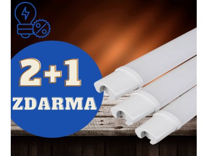 Prachotěsné LED svítidlo, 36 W, 3000 lm, 120cm, IP65 - 2+1 ZDARMA