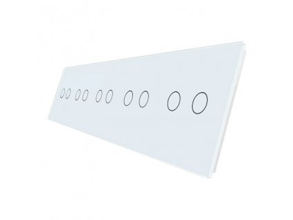 WELAIK pětinásobný panel vypínače skleněný 2+2+2+2+2 bílý