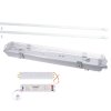 LED svítidlo prachotěsné 120cm 2x18W IP65 s nouzovým modulem