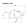 LED profil V5C - vestavný černý (Varianta Profil bez krytu 1m)