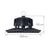 Průmyslová LED svítidla High Bay UFO 150 W, 15 000 lm, IP65 - stmívatelné