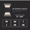 815 2 led nastenne svitidlo up down 6 w 660 lm cerna ip65