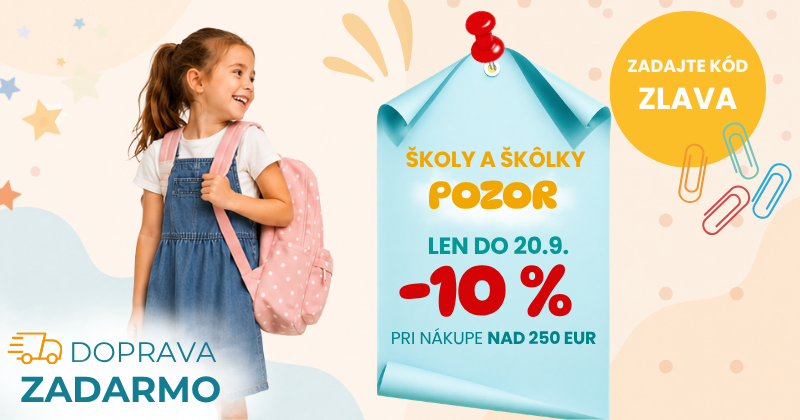 Zľava pre školy a škôlky -10%
