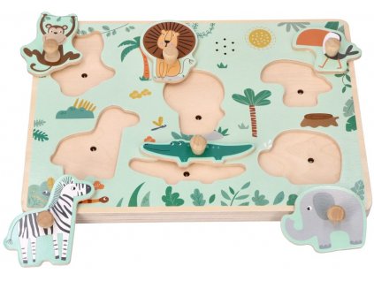 Adam Toys Vkladacie puzzle so zvukom Safari