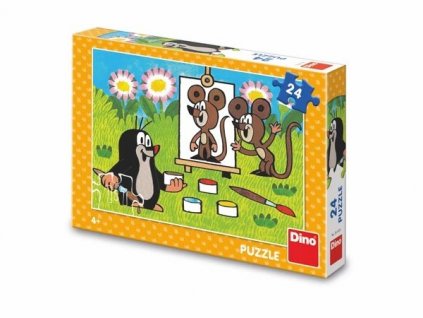 Dino 351691 Puzzle Krtko maliarom 24 dielov, pre deti od 4 rokov